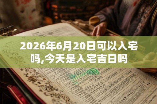 2026年6月20日可以入宅吗,今天是入宅吉日吗