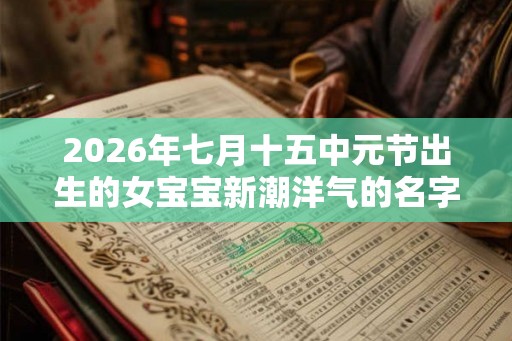 2026年七月十五中元节出生的女宝宝新潮洋气的名字
