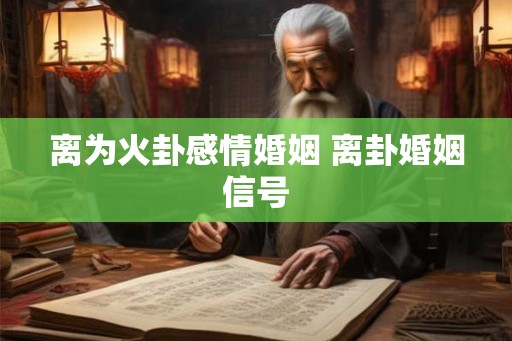 离为火卦感情婚姻 离卦婚姻信号 离为火卦感情婚姻 离卦婚姻信号