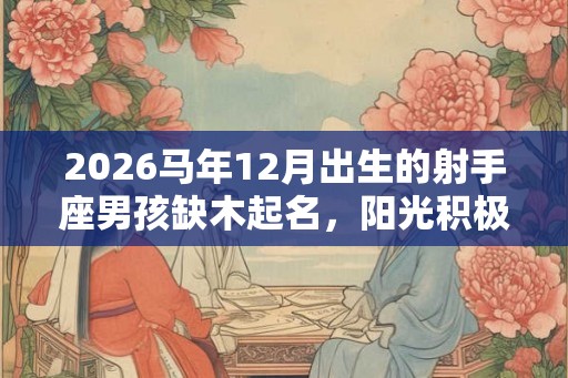 2026马年12月出生的射手座男孩缺木起名，阳光积极的名字