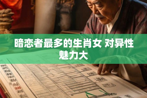 暗恋者最多的生肖女 对异性魅力大