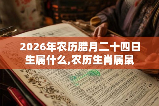 2026年农历腊月二十四日生属什么,农历生肖属鼠