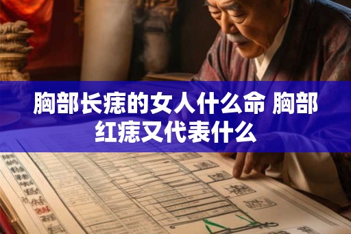 胸部长痣的女人什么命 胸部红痣又代表什么