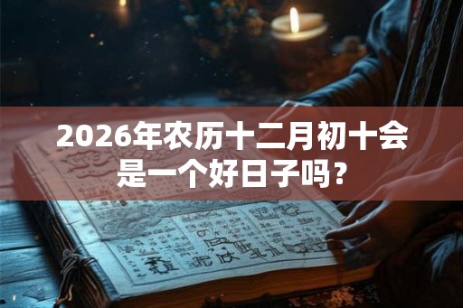 2026年农历十二月初十会是一个好日子吗？