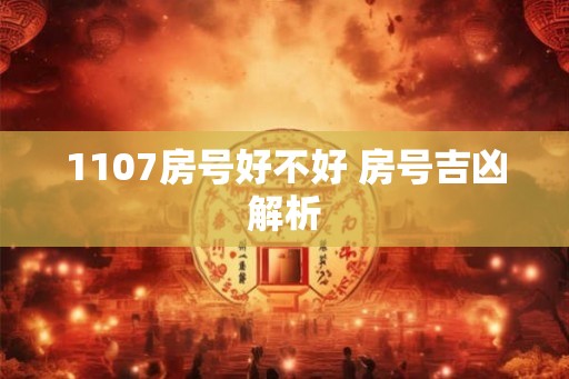 1107房号好不好 房号吉凶解析
