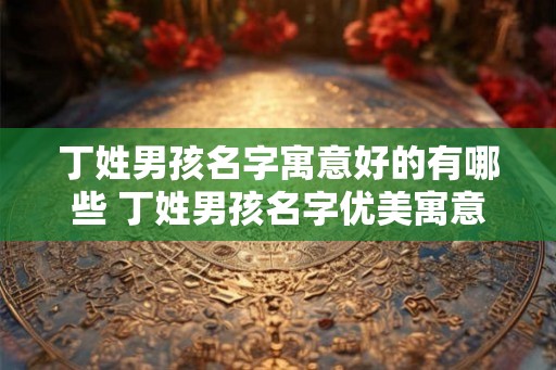 丁姓男孩名字寓意好的有哪些 丁姓男孩名字优美寓意推荐