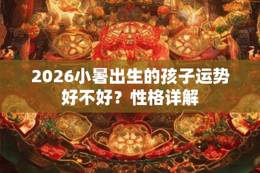 2026小暑出生的孩子运势好不好？性格详解