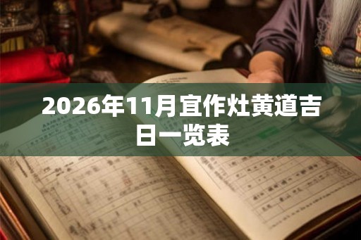 2026年11月宜作灶黄道吉日一览表