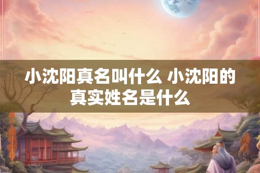 小沈阳真名叫什么 小沈阳的真实姓名是什么