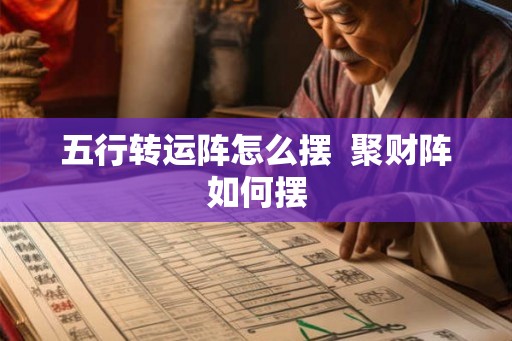 五行转运阵怎么摆 聚财阵如何摆 五行转运阵怎么摆 聚财阵如何摆