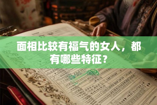 面相比较有福气的女人，都有哪些特征？
