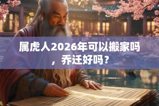 属虎人2026年可以搬家吗，乔迁好吗？