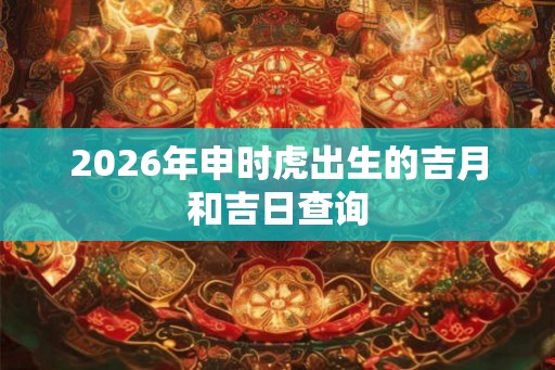 2026年申时虎出生的吉月和吉日查询