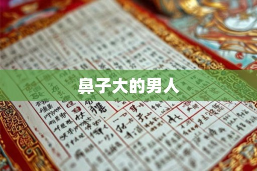鼻子大的男人