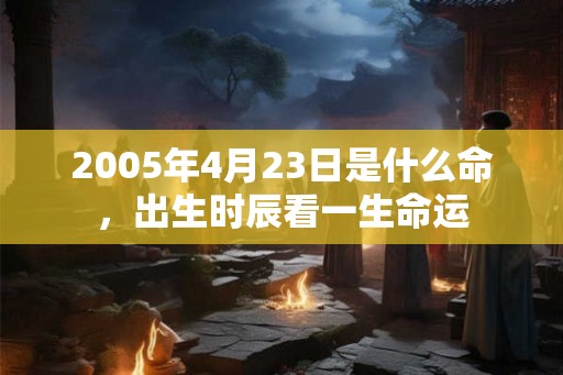 2005年4月23日是什么命，出生时辰看一生命运