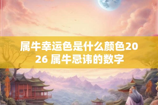 属牛幸运色是什么颜色2026 属牛忌讳的数字