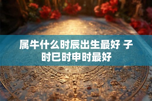 属牛什么时辰出生最好 子时巳时申时最好