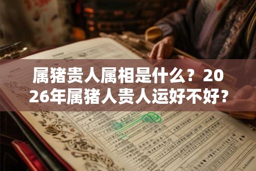 属猪贵人属相是什么？2026年属猪人贵人运好不好？