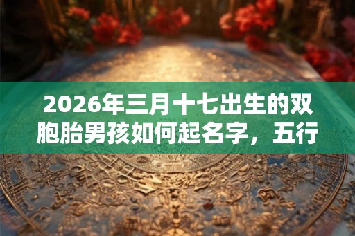 2026年三月十七出生的双胞胎男孩如何起名字，五行属什么