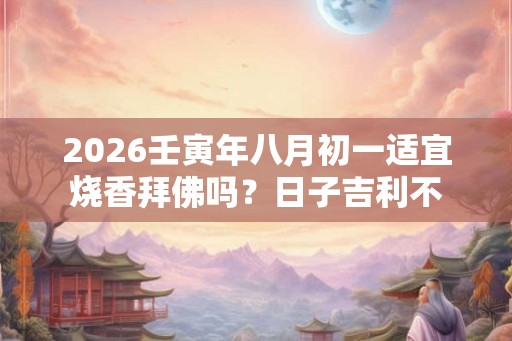 2026壬寅年八月初一适宜烧香拜佛吗？日子吉利不