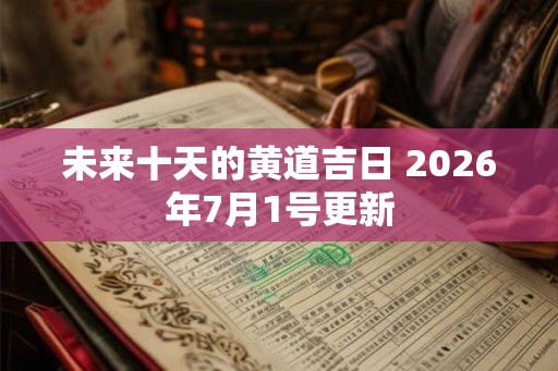 未来十天的黄道吉日 2026年7月1号更新 未来十天的黄道吉日 2026年7月1号更新