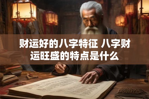 财运好的八字特征 八字财运旺盛的特点是什么