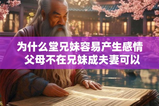 为什么堂兄妹容易产生感情 父母不在兄妹成夫妻可以吗 为什么堂兄妹容易产生感情 父母不在兄妹成夫妻可以吗