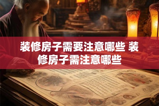 装修房子需要注意哪些 装修房子需注意哪些