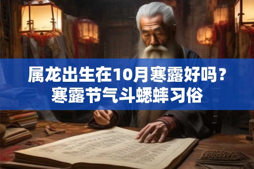 属龙出生在10月寒露好吗?寒露节气斗蟋蟀习俗 属龙出生在10月寒露好吗?寒露节气斗蟋蟀习俗