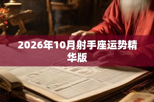 2026年10月射手座运势精华版