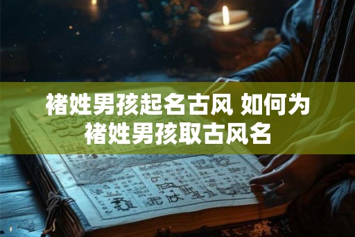 褚姓男孩起名古风 如何为褚姓男孩取古风名