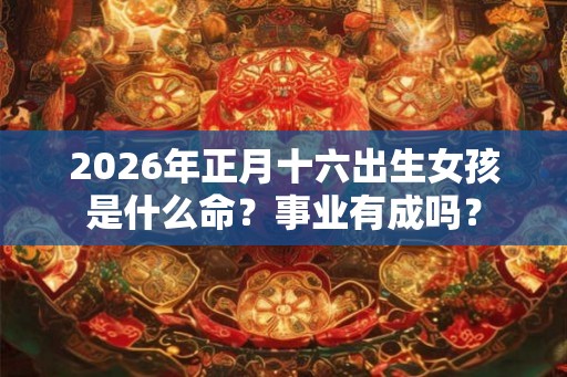 2026年正月十六出生女孩是什么命？事业有成吗？