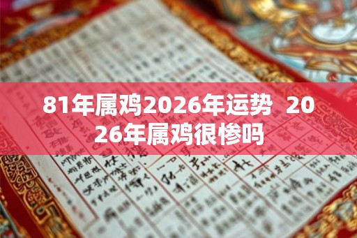 81年属鸡2026年运势  2026年属鸡很惨吗
