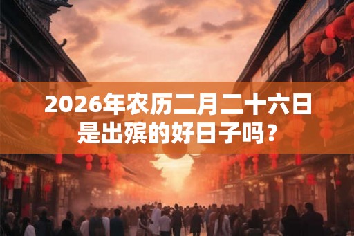2026年农历二月二十六日是出殡的好日子吗? 2026年农历二月二十六日是出殡的好日子吗?