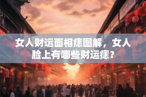 女人财运面相痣图解,女人脸上有哪些财运痣? 女人财运面相痣图解,女人脸上有哪些财运痣?
