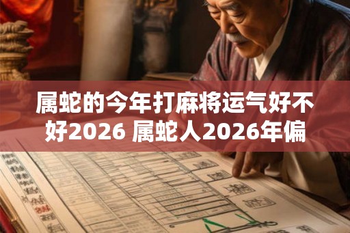 属蛇的今年打麻将运气好不好2026 属蛇人2026年偏财运气好吗