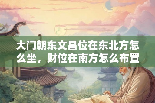 大门朝东文昌位在东北方怎么坐，财位在南方怎么布置？