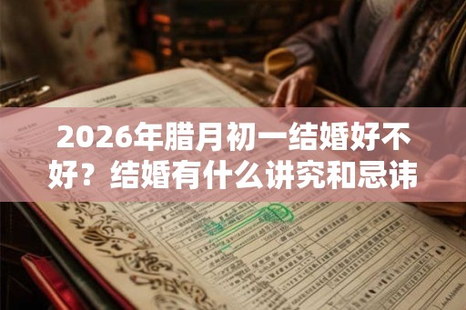 2026年腊月初一结婚好不好？结婚有什么讲究和忌讳？