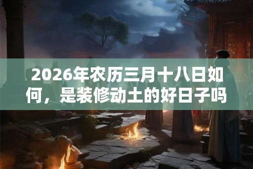 2026年农历三月十八日如何，是装修动土的好日子吗？