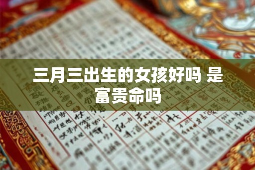 三月三出生的女孩好吗 是富贵命吗