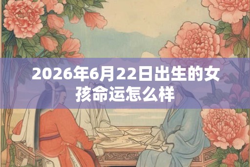 2026年6月22日出生的女孩命运怎么样