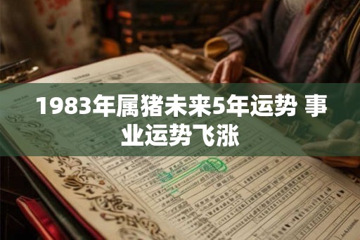 1983年属猪未来5年运势 事业运势飞涨