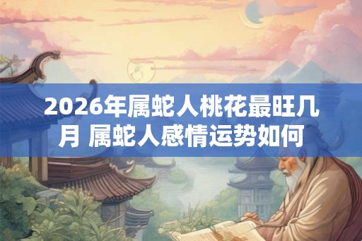 2026年属蛇人桃花最旺几月 属蛇人感情运势如何