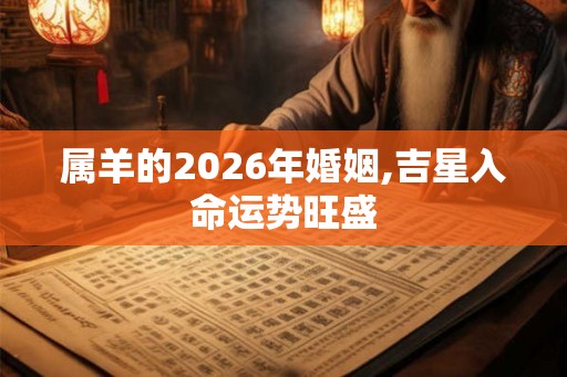 属羊的2026年婚姻,吉星入命运势旺盛 属羊的2026年婚姻,吉星入命运势旺盛