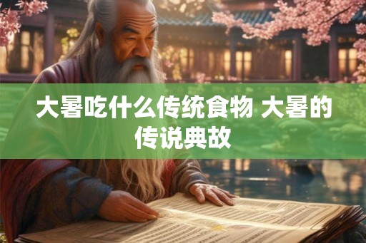 大暑吃什么传统食物 大暑的传说典故