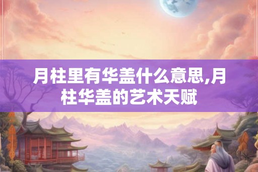 月柱里有华盖什么意思,月柱华盖的艺术天赋