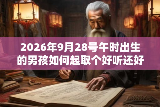 2026年9月28号午时出生的男孩如何起取个好听还好写的名字和五行属性
