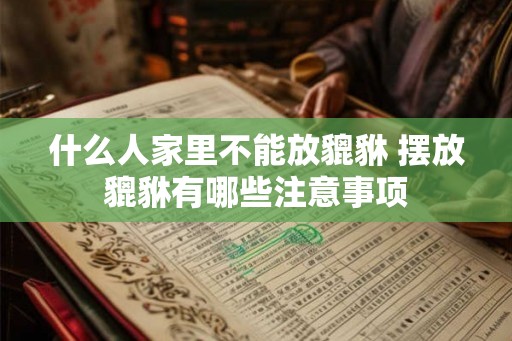 什么人家里不能放貔貅 摆放貔貅有哪些注意事项