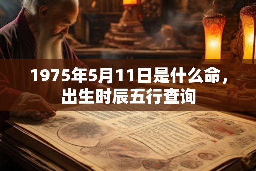 1975年5月11日是什么命,出生时辰五行查询 1975年5月11日是什么命,出生时辰五行查询