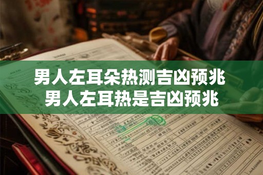 男人左耳朵热测吉凶预兆 男人左耳热是吉凶预兆